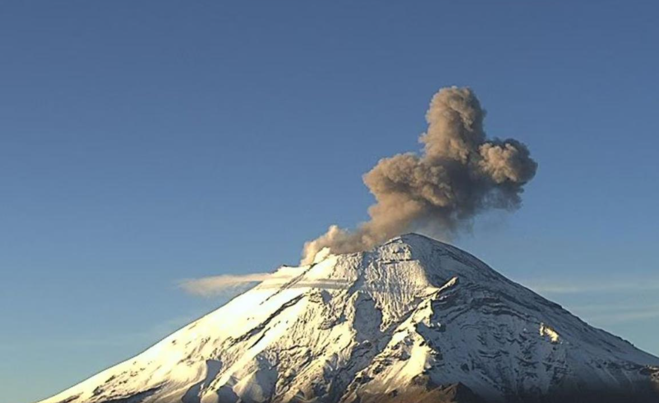 Actividad del volcán Popocatépetl en alerta amarilla fase 2